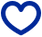 Blue Outline Heart Icon